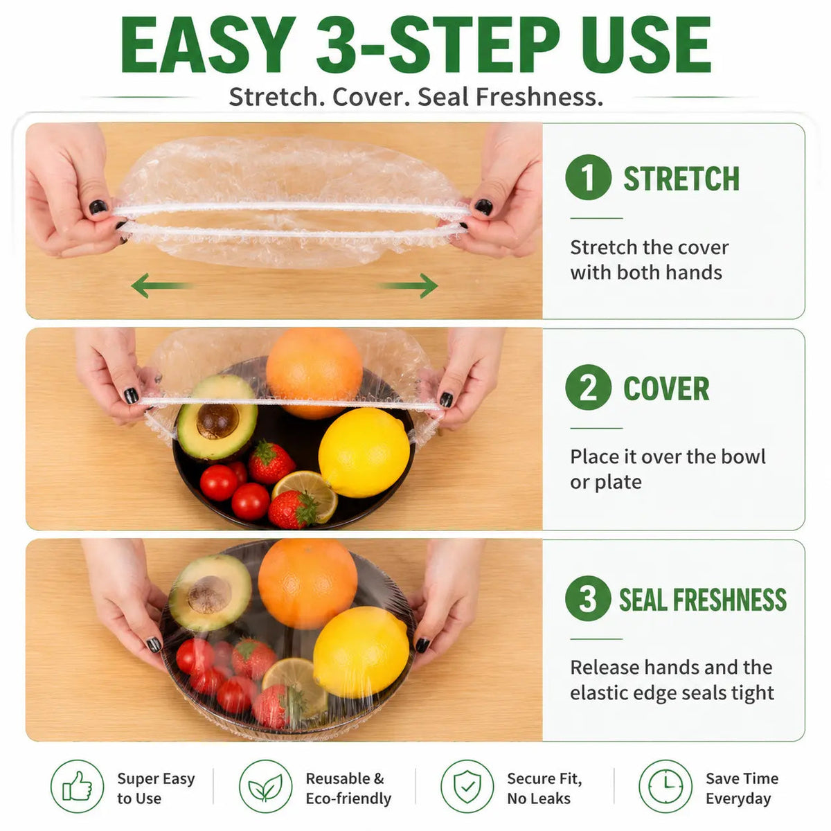 🔥 200PCS Disposable Stretch Food Covers for Bowls & Plates