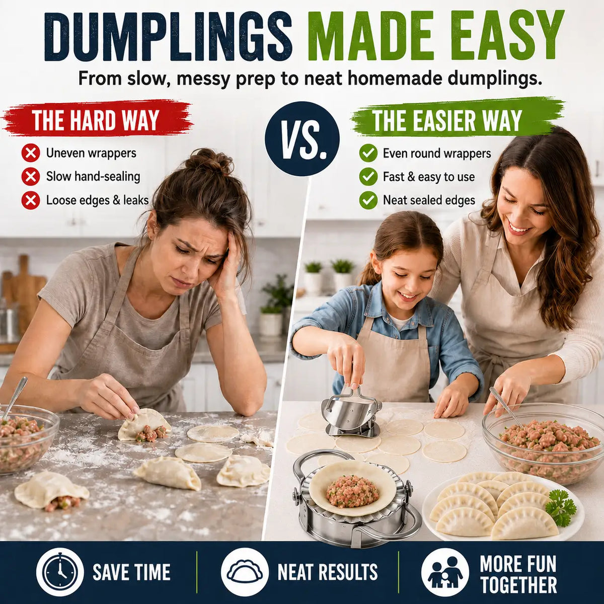 👩‍🍳 🥟 Stainless Steel Dumpling Maker Set