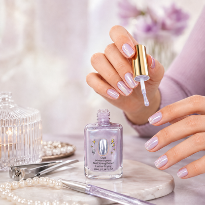💜Lilac Glossy Mirror Nail Strengthener
