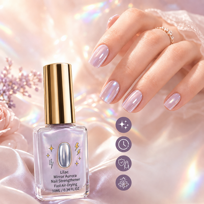 💜Lilac Glossy Mirror Nail Strengthener