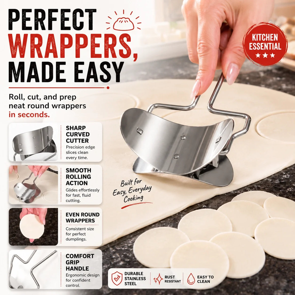 👩‍🍳 🥟 Stainless Steel Dumpling Maker Set
