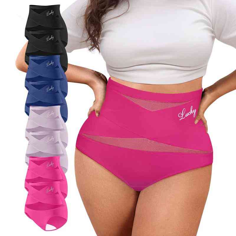 🌸Last Day-Buy 1 Get 1 Packs✨Plus-Size High-Waist Cross Tummy Control Panties