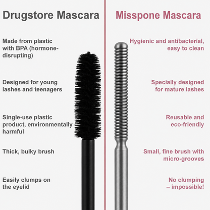 Misspone ® Waterproof Fibre Mascara💧  – Volume & Length without Clumping for Dramatic Moments