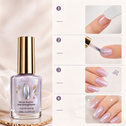 💜Lilac Glossy Mirror Nail Strengthener