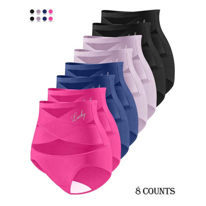 🌸Last Day-Buy 1 Get 1 Packs✨Plus-Size High-Waist Cross Tummy Control Panties