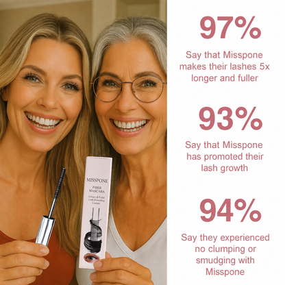 Misspone ® Waterproof Fibre Mascara💧  – Volume & Length without Clumping for Dramatic Moments