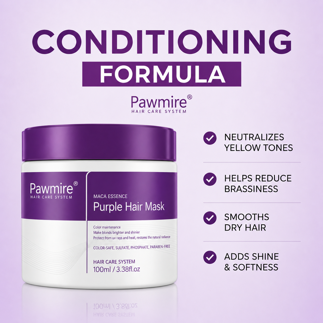 Pawmire® Color Care Hair Mask – Tone, Refresh & Shine for Color-Treated Hair