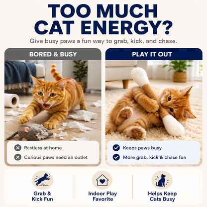 🐱🍃 Giant Q-Tip Catnip Kicker Toy