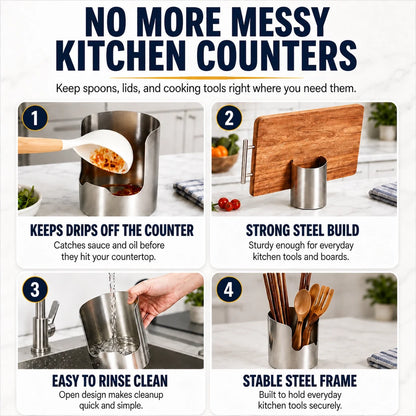 Free Gift 🎁 🍽️ Premium Stainless Steel Kitchen Counter Organizer
