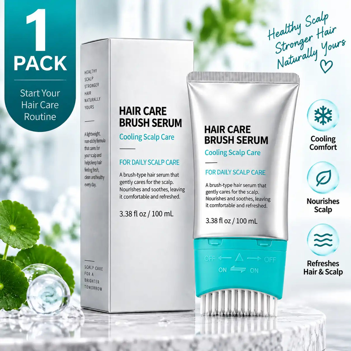 💆🌱 Root Boost Hair Growth Serum Brush