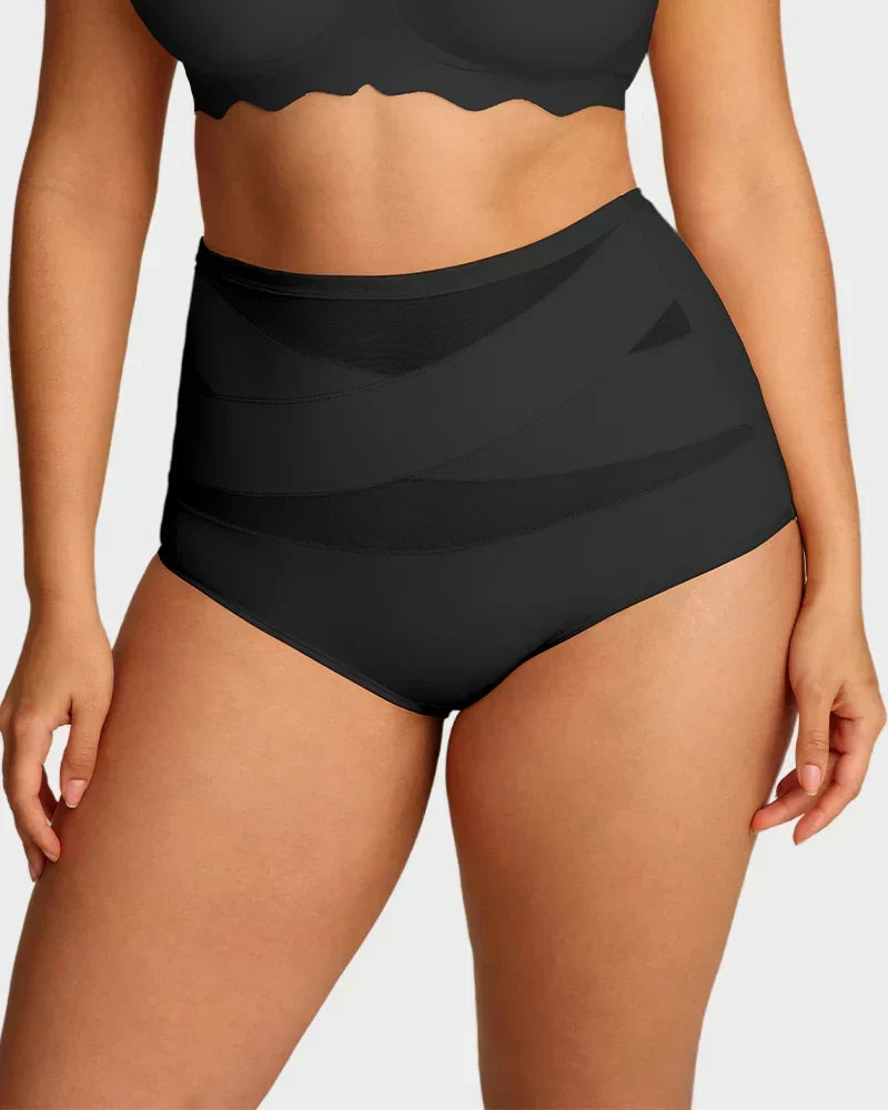 🌸Last Day-Buy 1 Get 1 Packs✨Plus-Size High-Waist Cross Tummy Control Panties