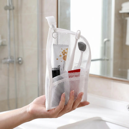 ✈️ See-Through Mesh Travel Toiletry Bag