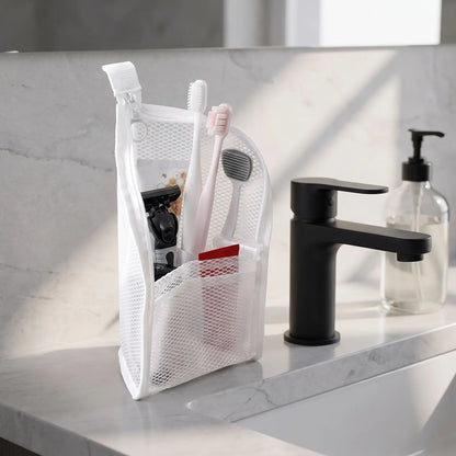 ✈️ See-Through Mesh Travel Toiletry Bag
