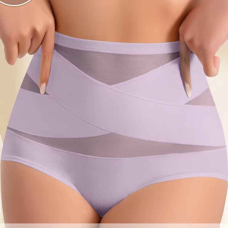 🌸Last Day-Buy 1 Get 1 Packs✨Plus-Size High-Waist Cross Tummy Control Panties