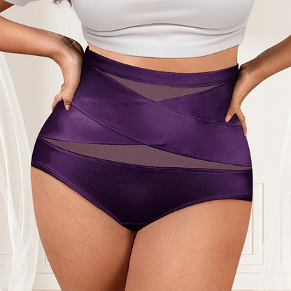🌸Last Day-Buy 1 Get 1 Packs✨Plus-Size High-Waist Cross Tummy Control Panties