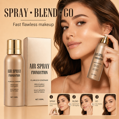💦Waterproof Flawless Air Spray Foundation｜Long‑Lasting Airbrush Makeup, Sweat‑Proof Buildable Coverage ✨